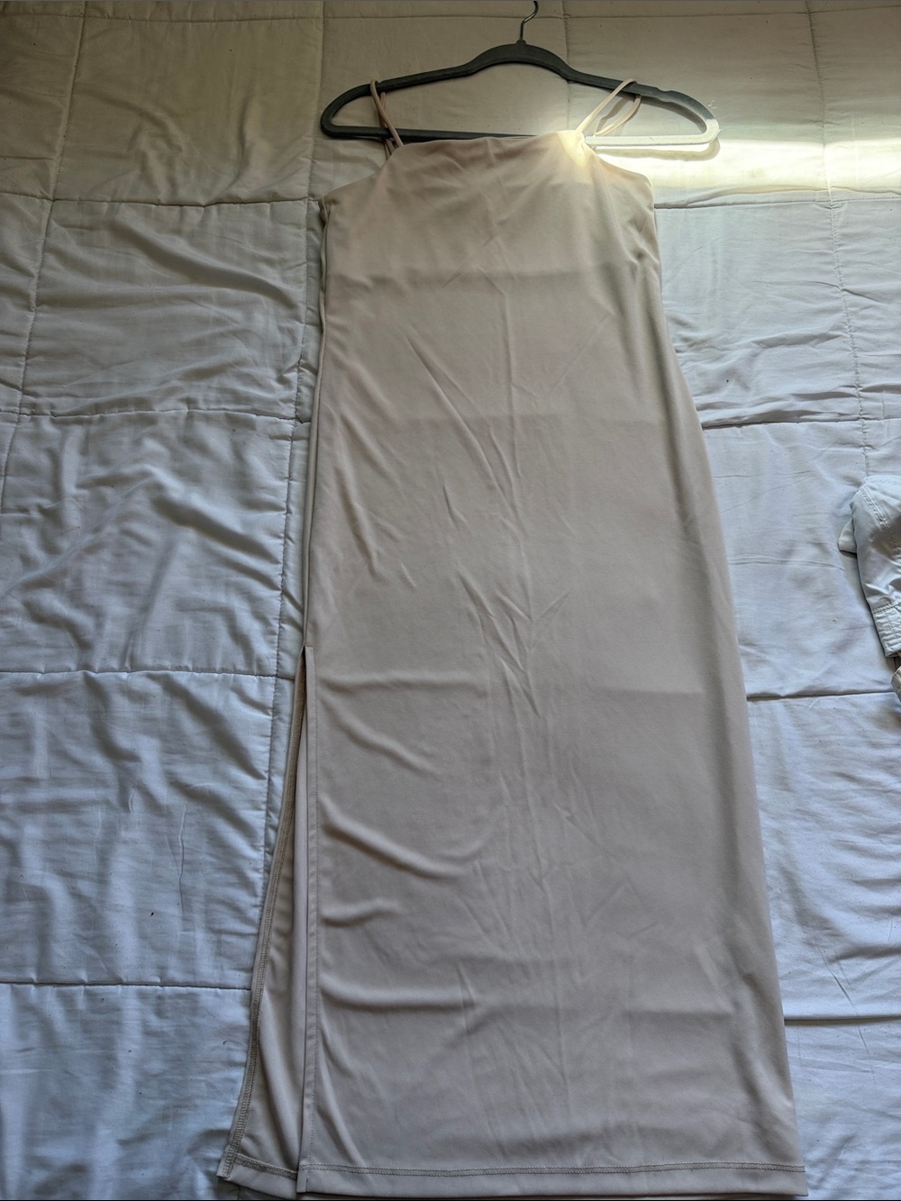 H&M Cream Slip Dress with Slim Straps